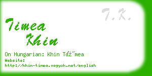 timea khin business card